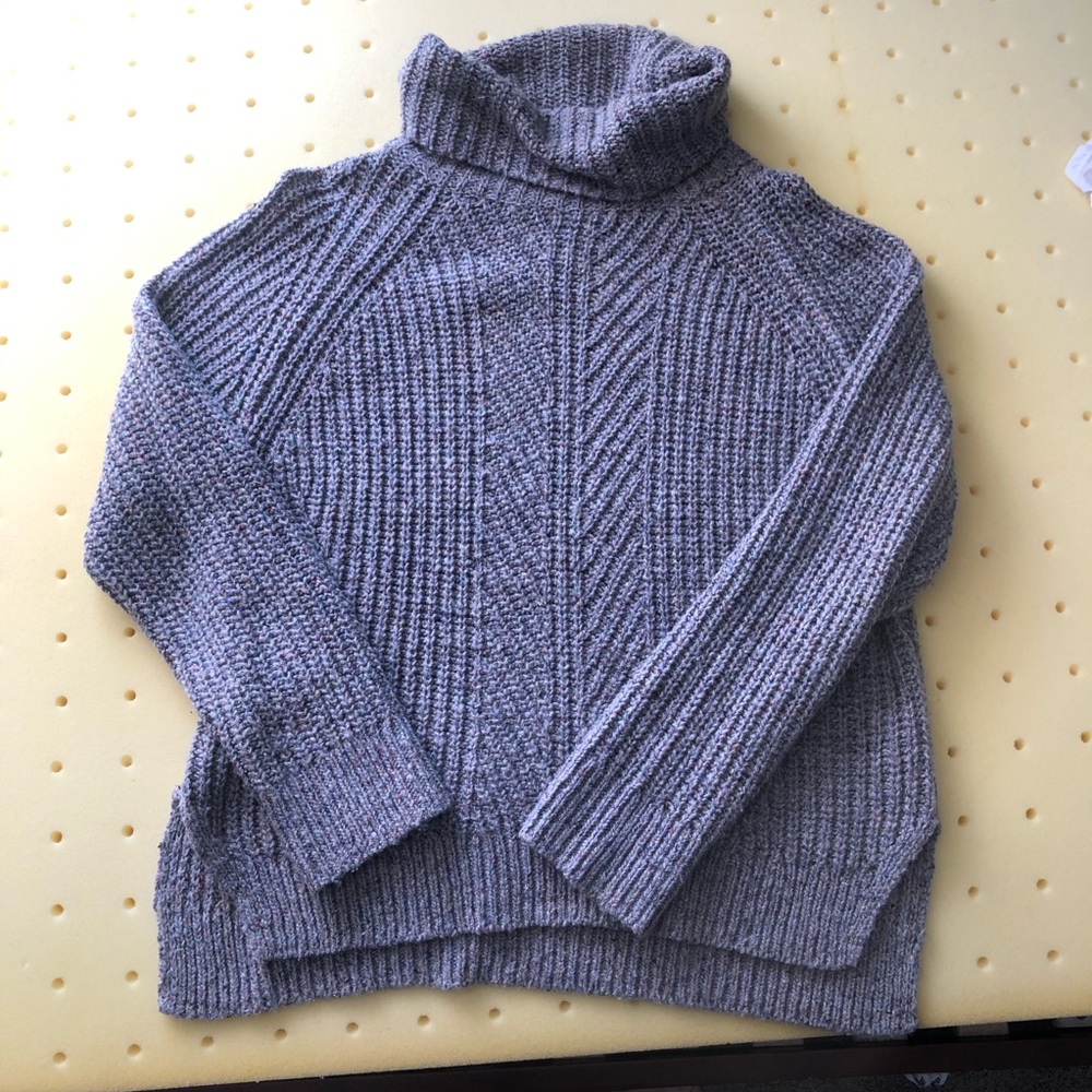 Madewell Color Flecked Ribbed Turtleneck Sweater